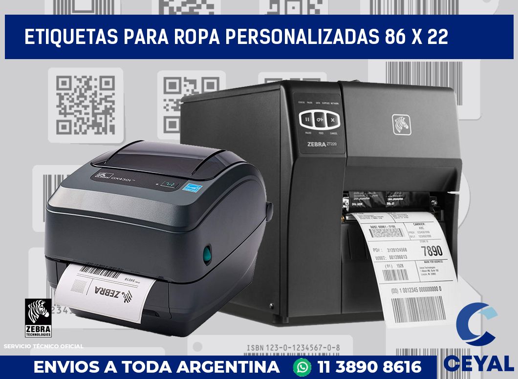 etiquetas para ropa personalizadas 86 x 22