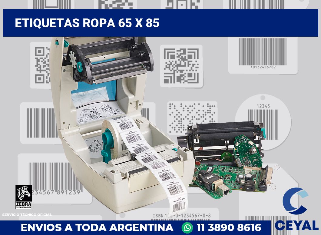 etiquetas ropa 65 x 85