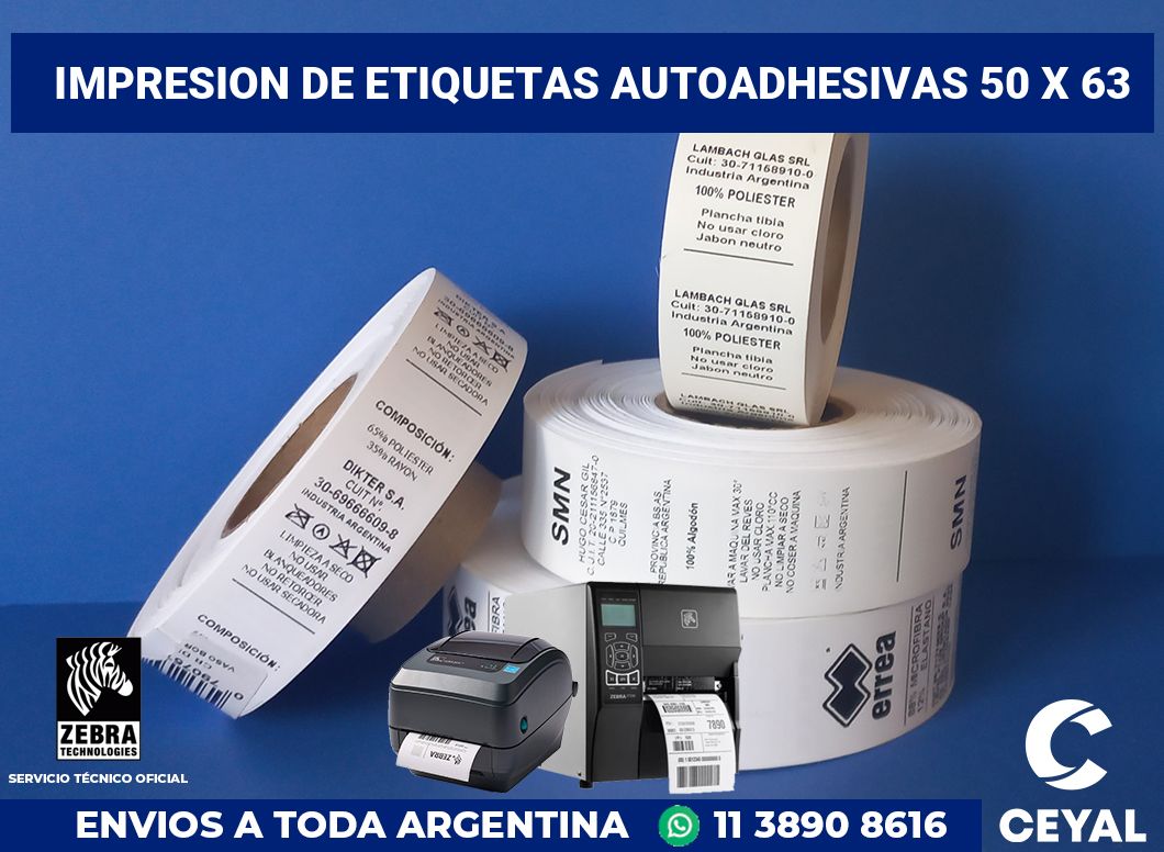 impresion de etiquetas autoadhesivas 50 x 63