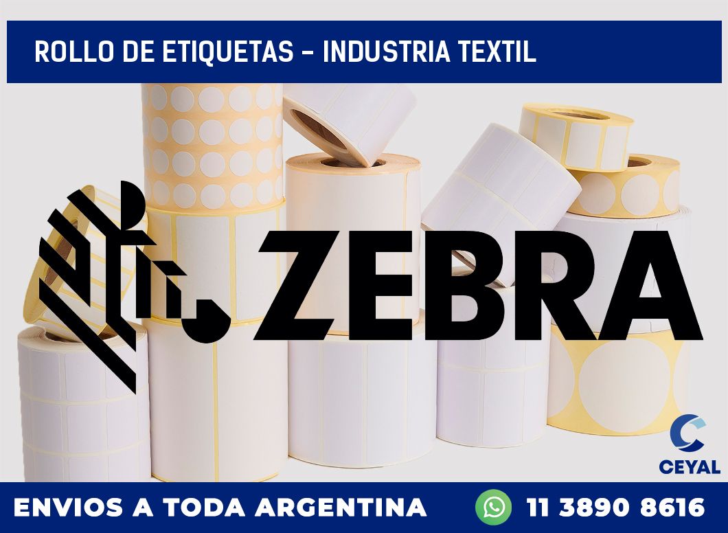rollo de etiquetas - Industria textil
