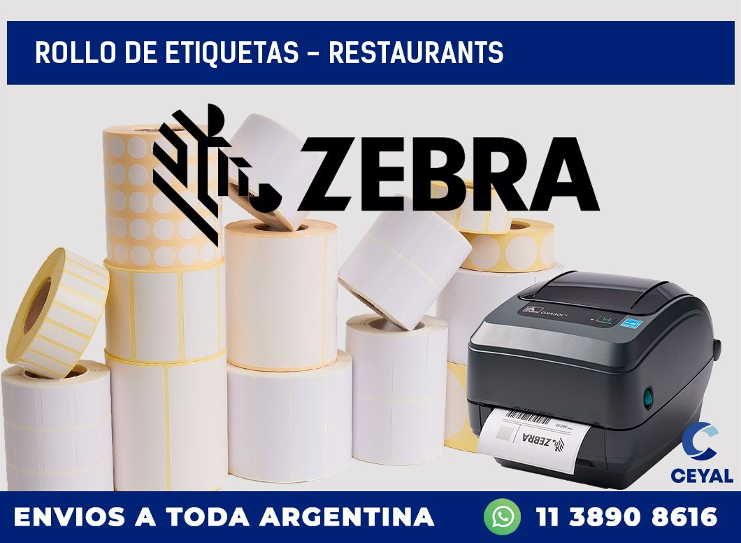 rollo de etiquetas - Restaurants