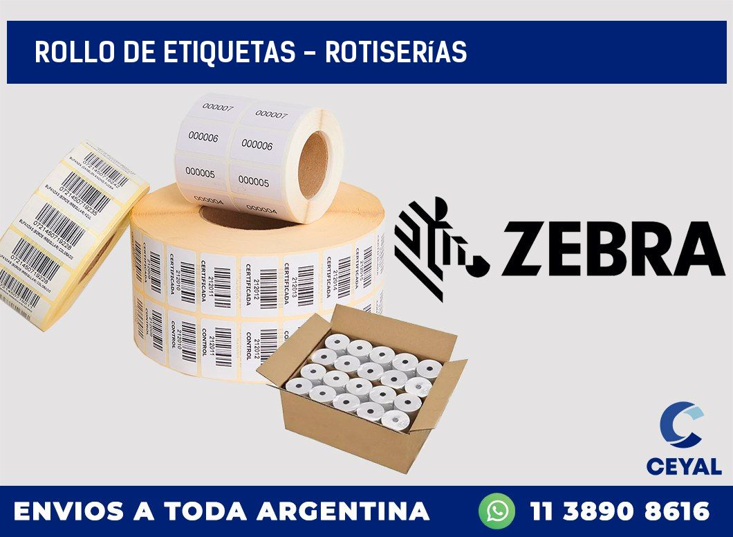 rollo de etiquetas - Rotiserías