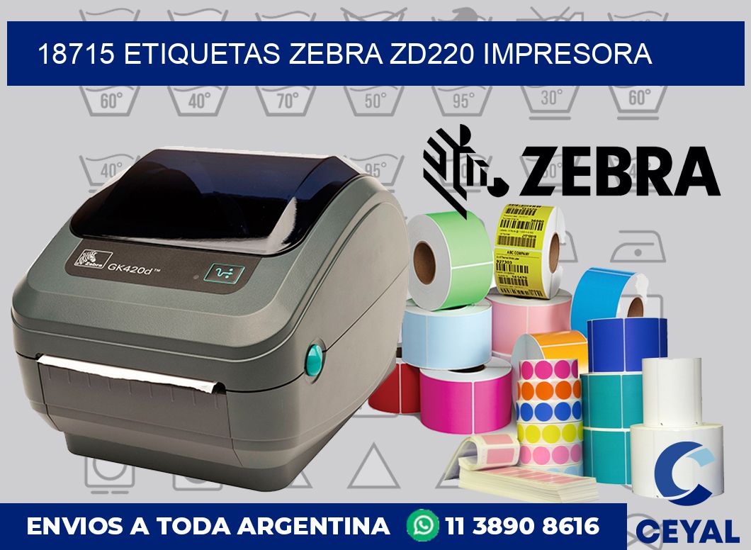 18715 etiquetas Zebra zd220 impresora