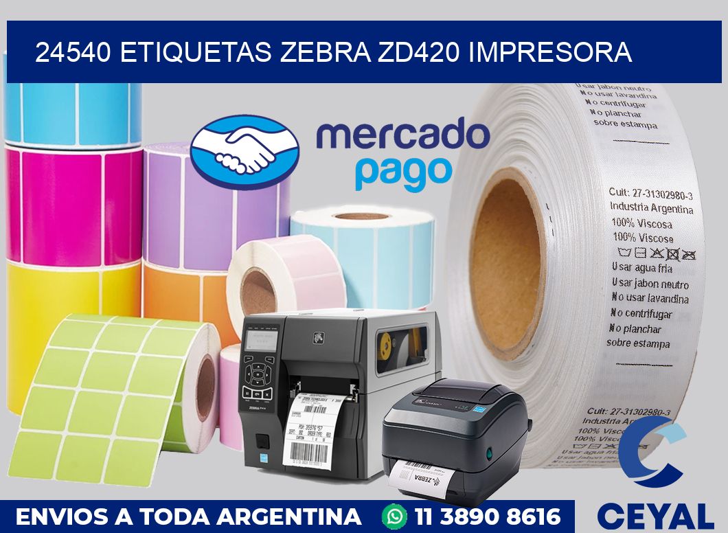 24540 etiquetas Zebra zd420 impresora