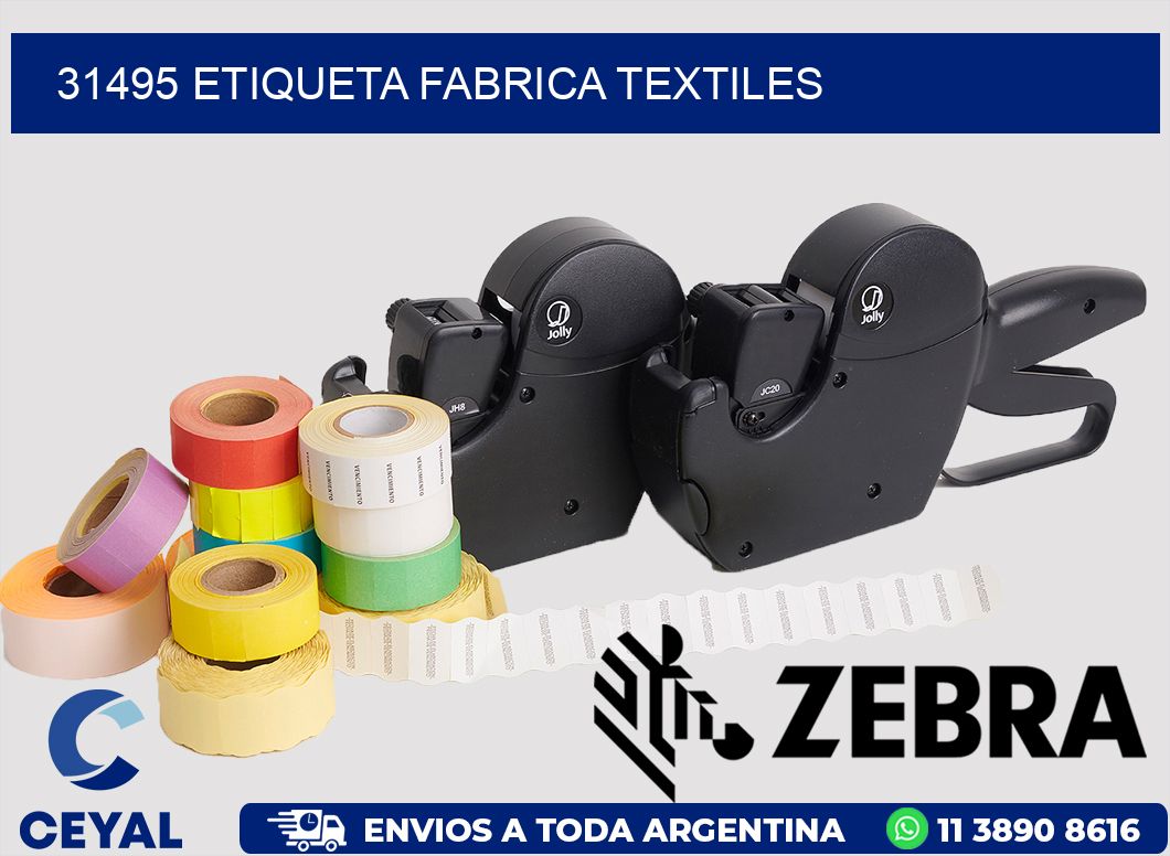 31495 etiqueta fabrica textiles