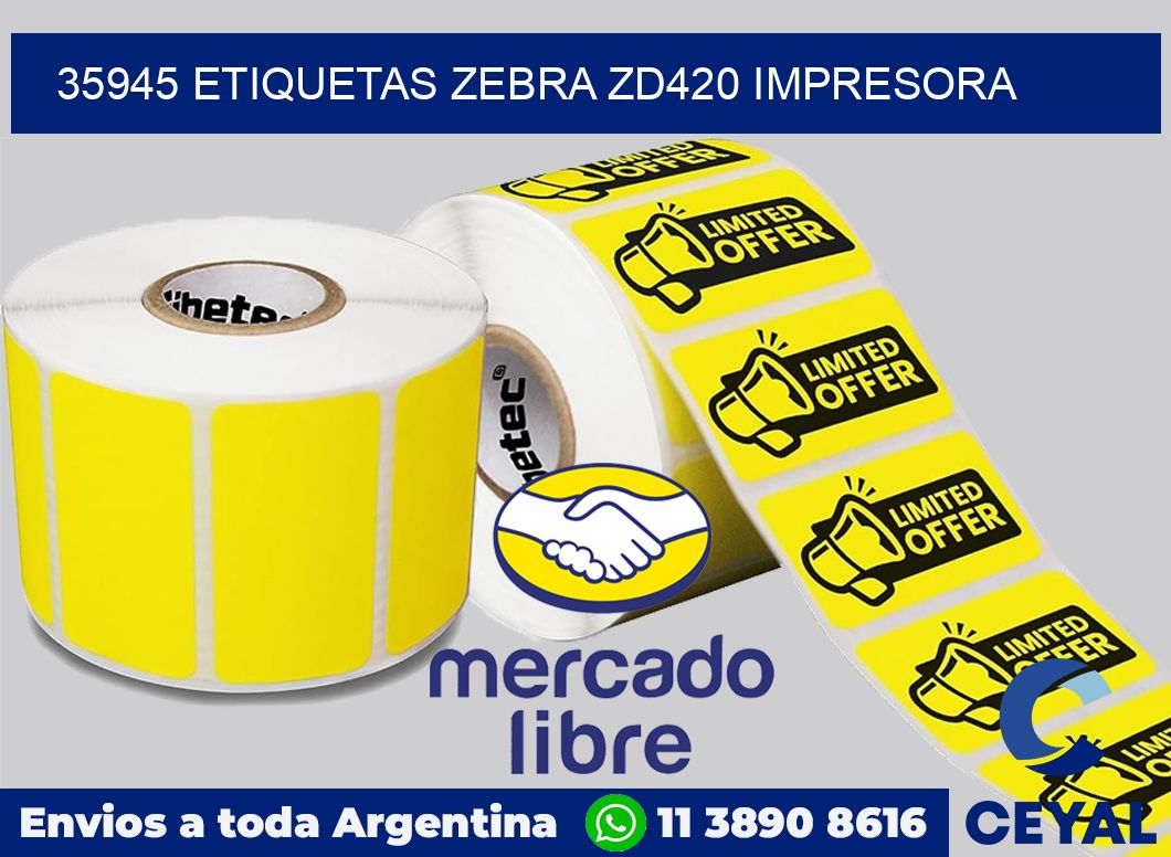 35945 etiquetas Zebra zd420 impresora