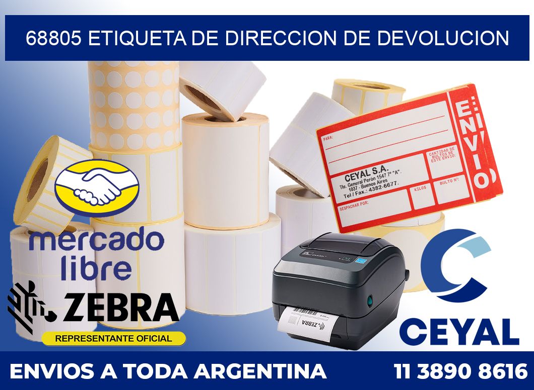 68805 Etiqueta de direccion de devolucion