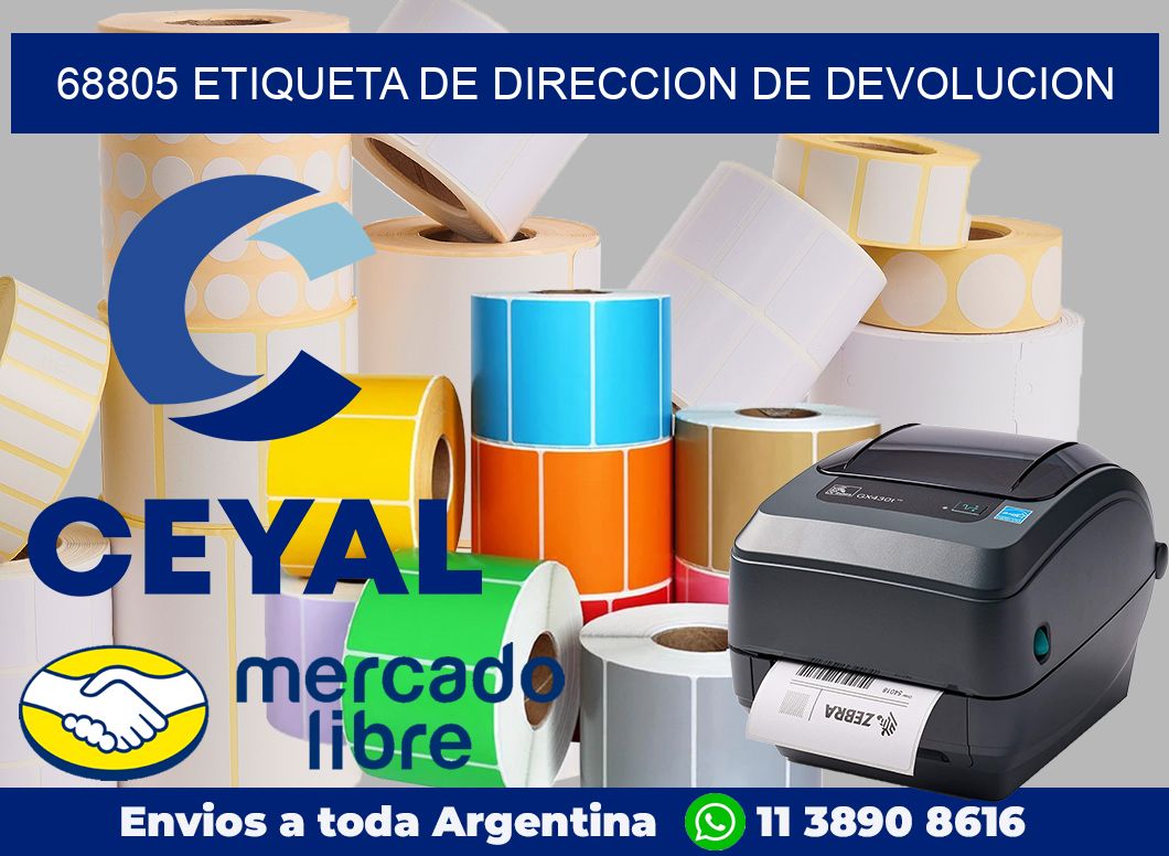 68805 Etiqueta de direccion de devolucion