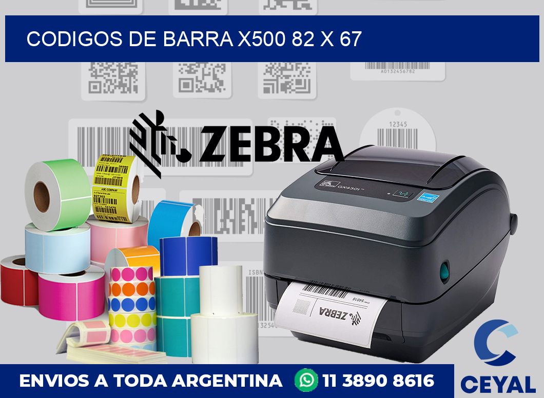 Codigos de barra x500 82 x 67