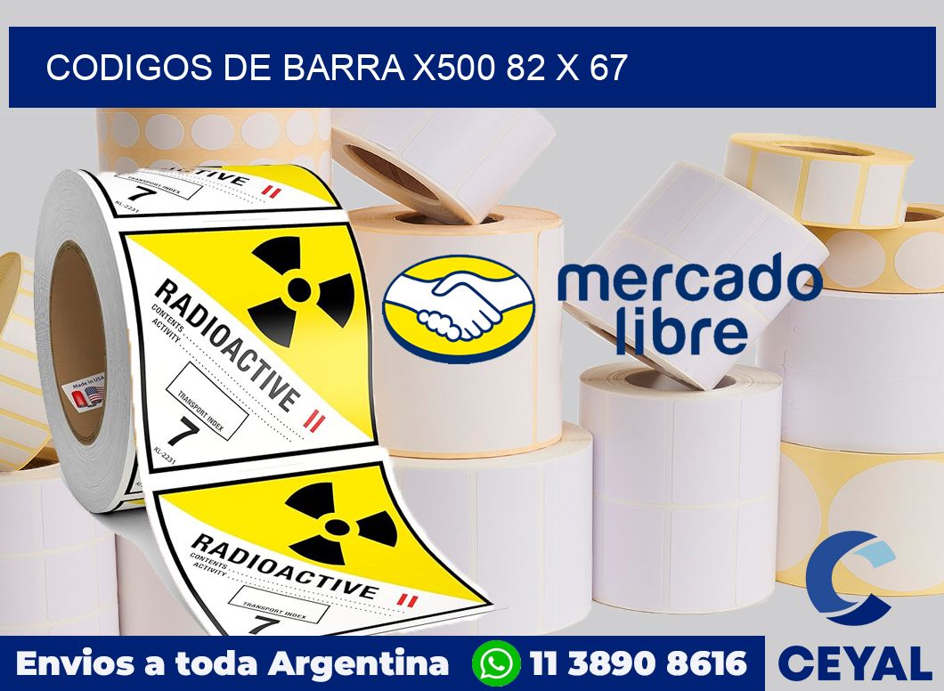 Codigos de barra x500 82 x 67