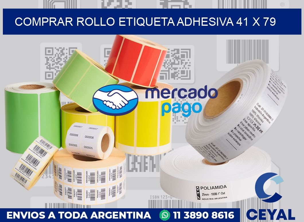 Comprar rollo etiqueta adhesiva 41 x 79
