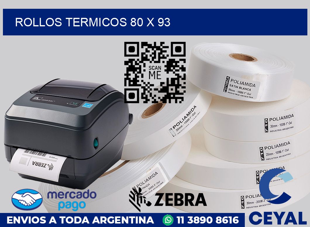 Rollos termicos 80 x 93