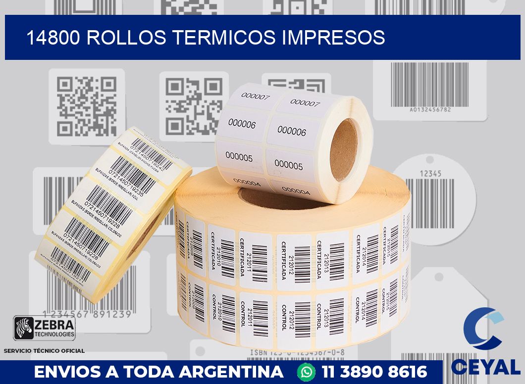 14800 ROLLOS TERMICOS IMPRESOS
