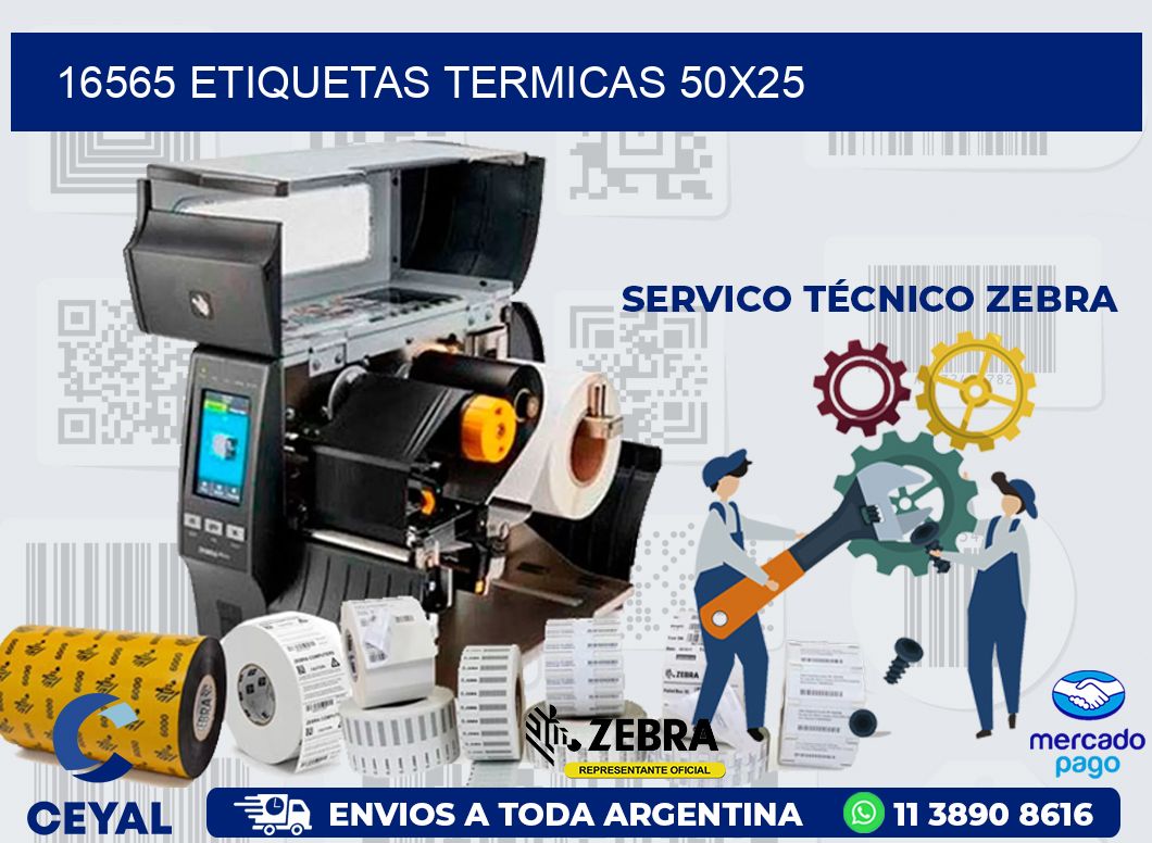 16565 ETIQUETAS TERMICAS 50X25