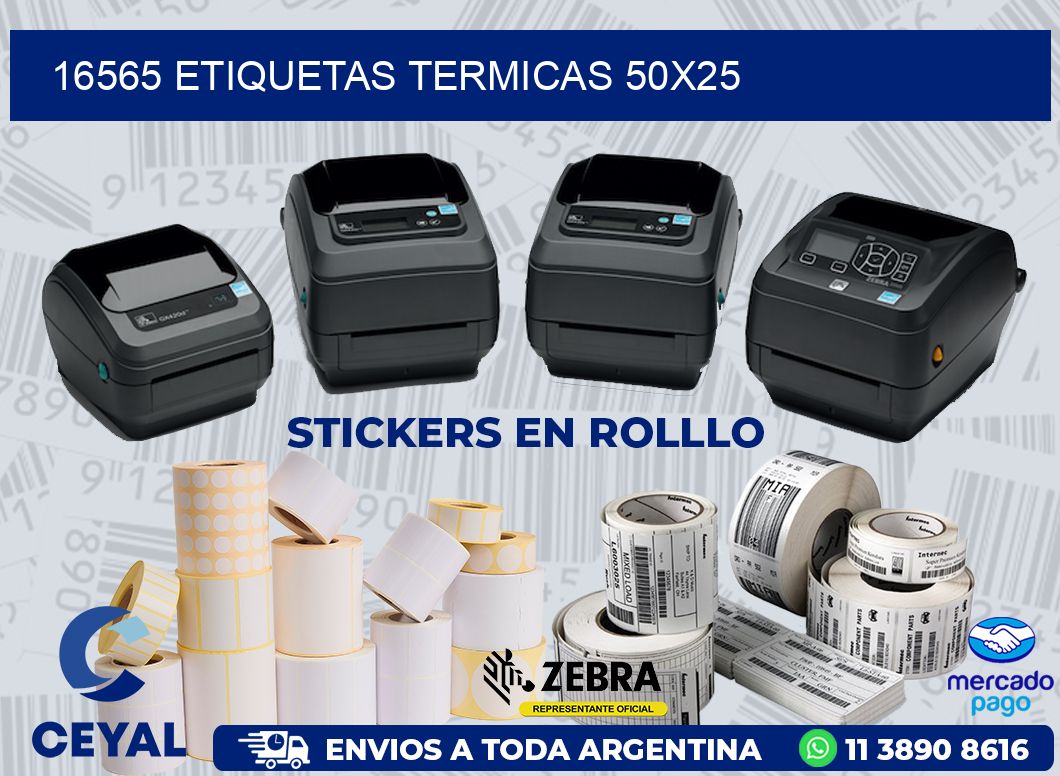 16565 ETIQUETAS TERMICAS 50X25