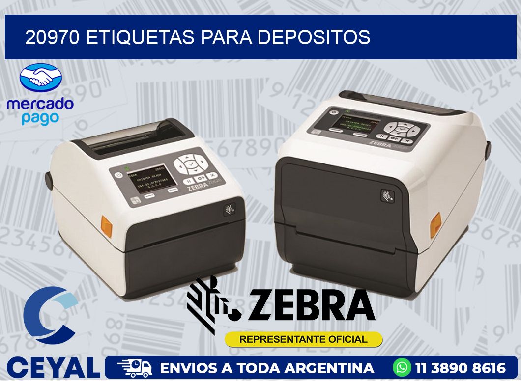 20970 ETIQUETAS PARA DEPOSITOS