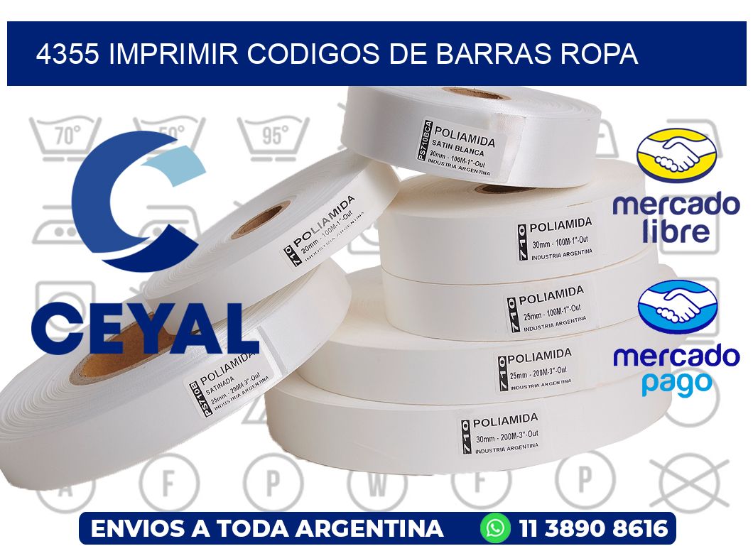 4355 IMPRIMIR CODIGOS DE BARRAS ROPA