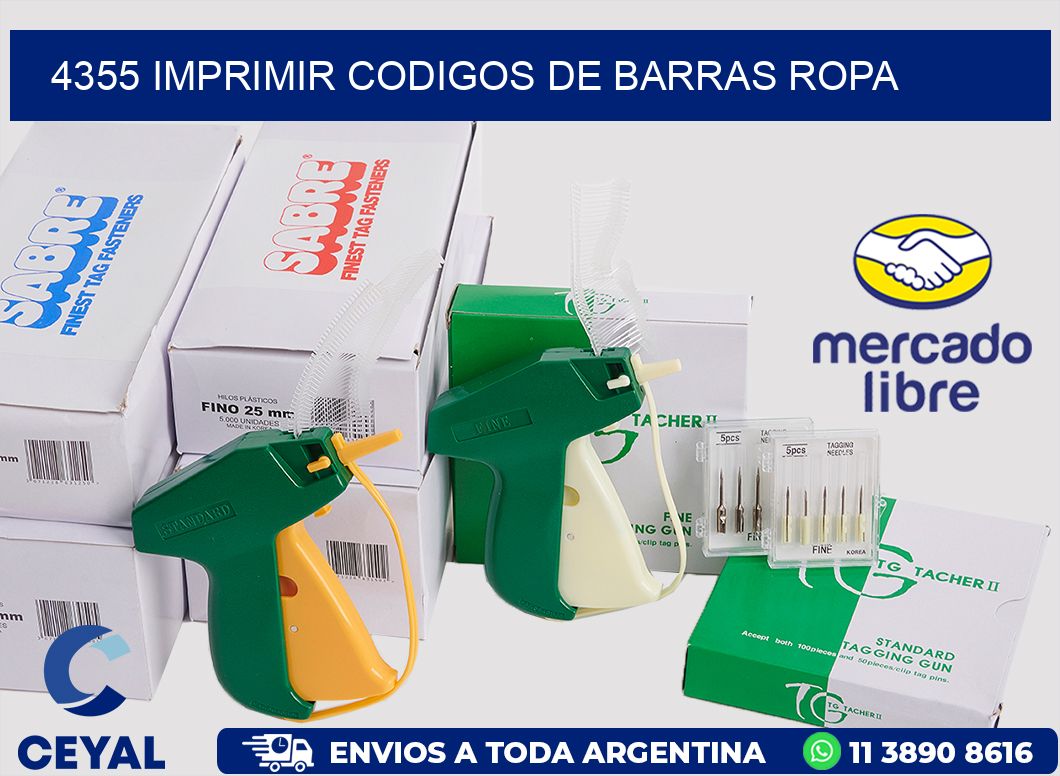 4355 IMPRIMIR CODIGOS DE BARRAS ROPA