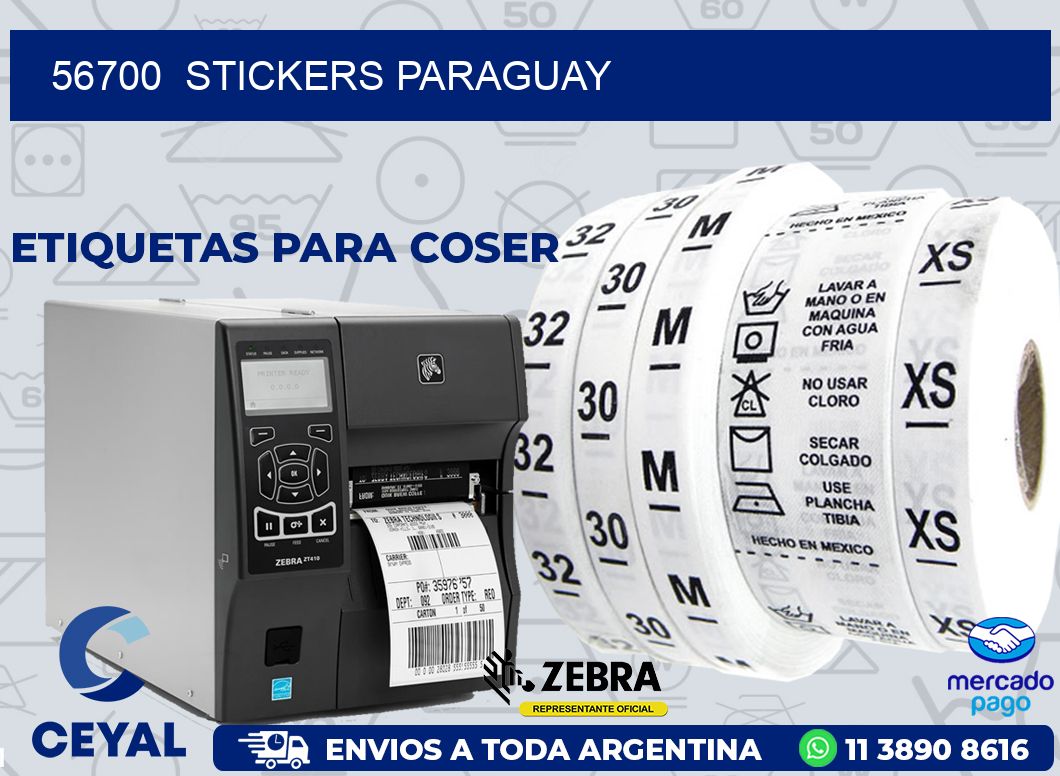 56700  STICKERS PARAGUAY
