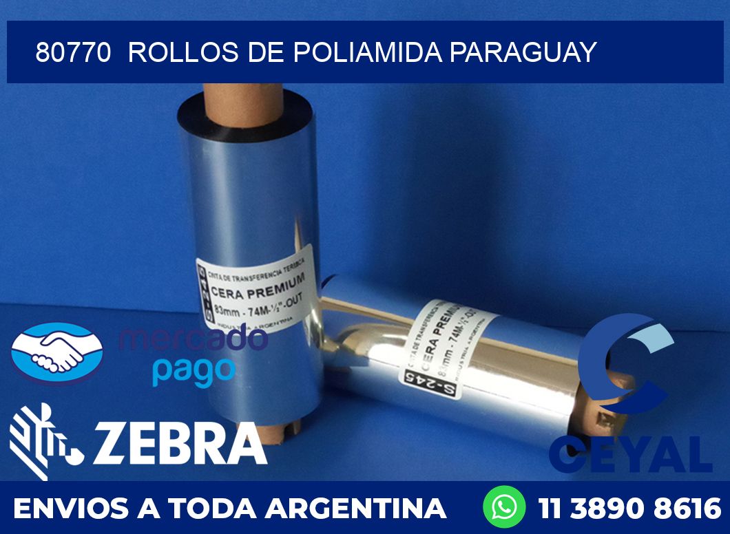 80770  ROLLOS DE POLIAMIDA PARAGUAY