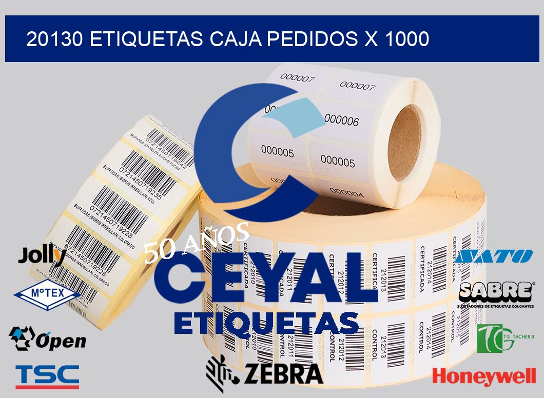 20130 etiquetas caja pedidos x 1000