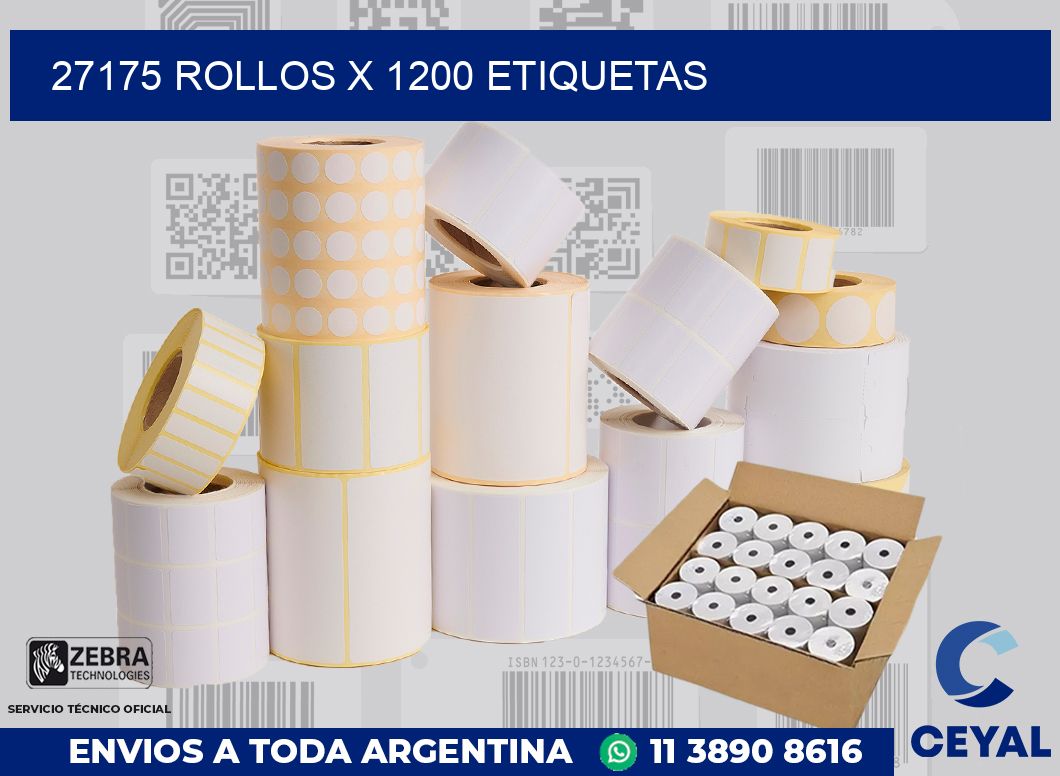 27175 Rollos x 1200 etiquetas