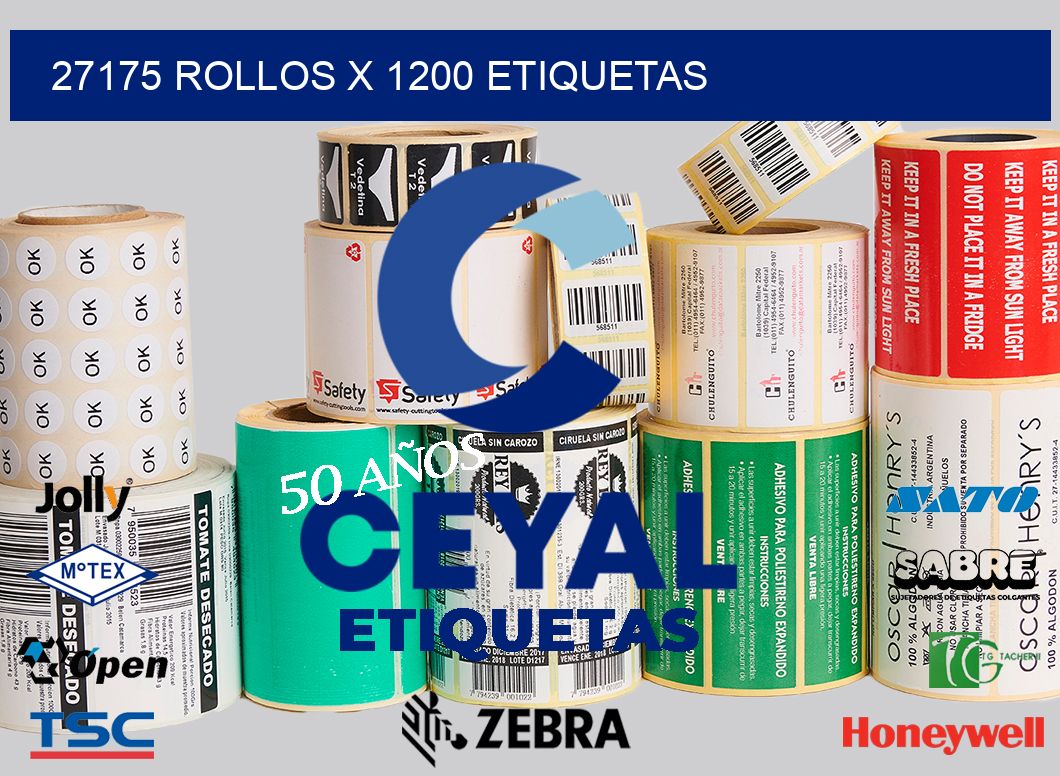 27175 Rollos x 1200 etiquetas