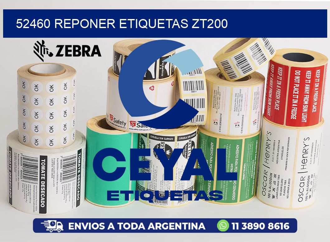 52460 REPONER ETIQUETAS ZT200