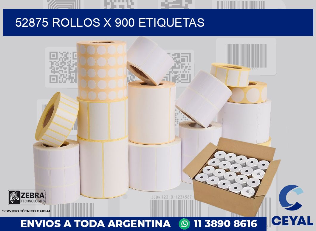 52875 Rollos x 900 etiquetas