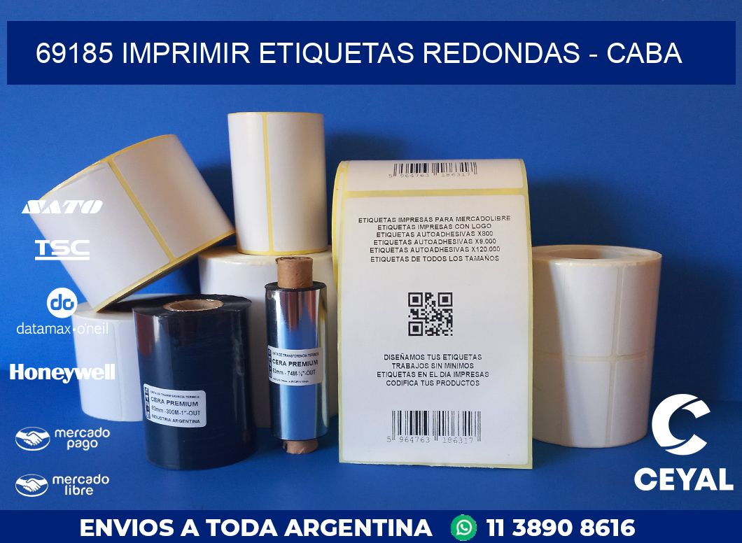 69185 IMPRIMIR ETIQUETAS REDONDAS - CABA