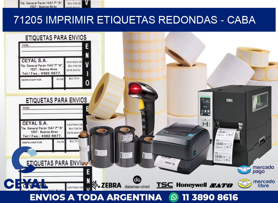 71205 IMPRIMIR ETIQUETAS REDONDAS - CABA