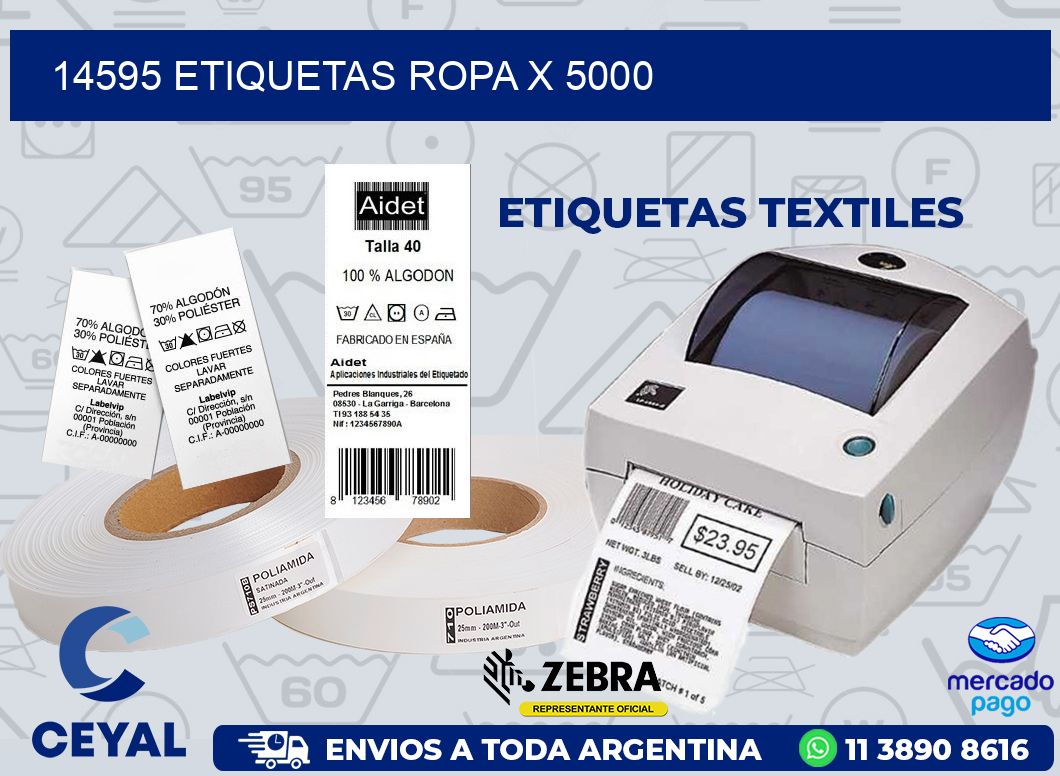 14595 ETIQUETAS ROPA X 5000