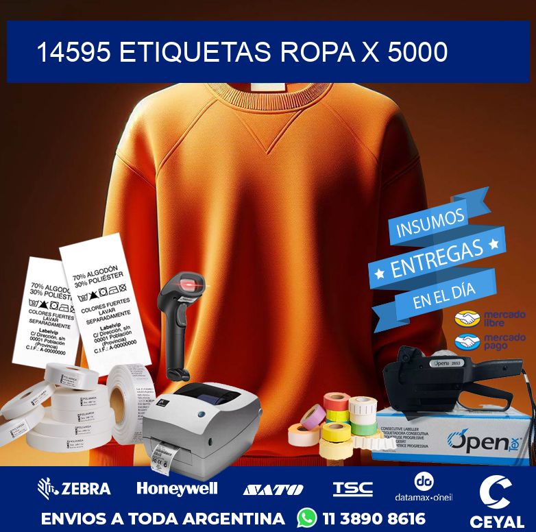 14595 ETIQUETAS ROPA X 5000