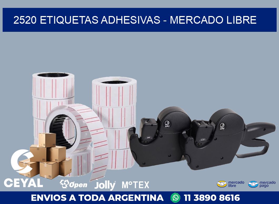 2520 ETIQUETAS ADHESIVAS - MERCADO LIBRE