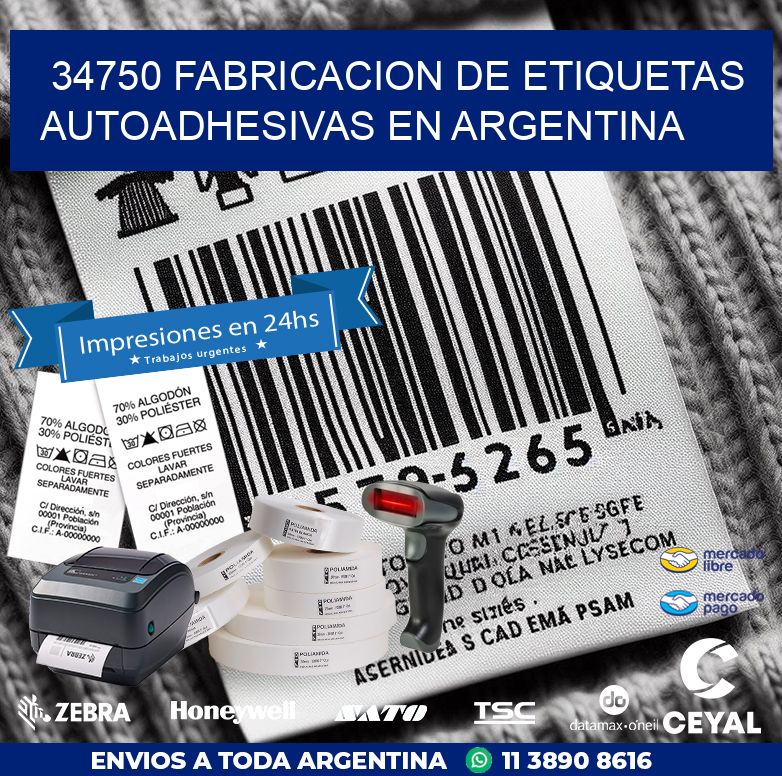 34750 FABRICACION DE ETIQUETAS AUTOADHESIVAS EN ARGENTINA