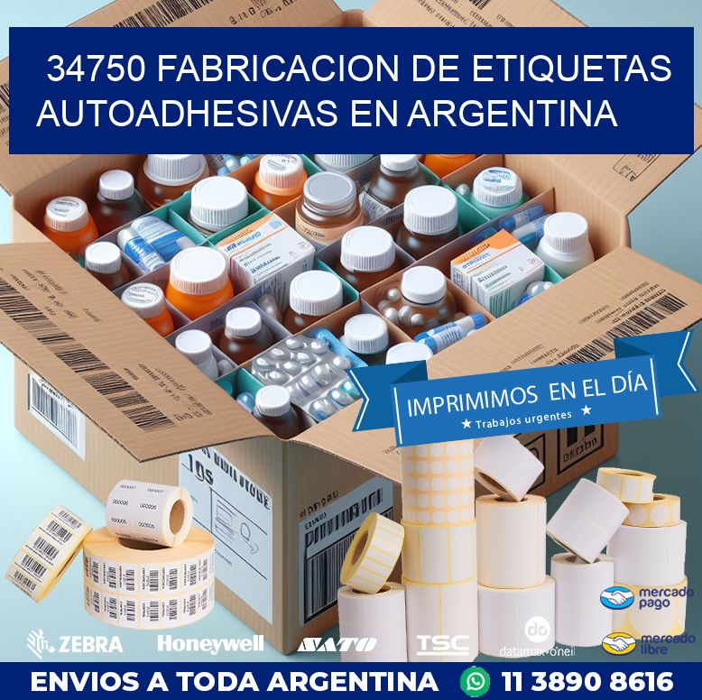34750 FABRICACION DE ETIQUETAS AUTOADHESIVAS EN ARGENTINA