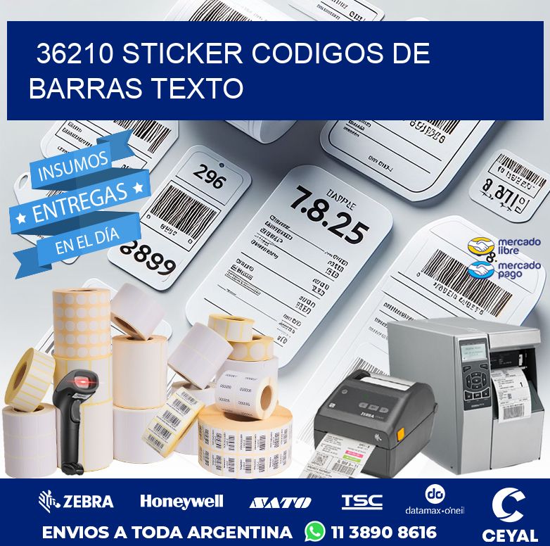 36210 STICKER CODIGOS DE BARRAS TEXTO