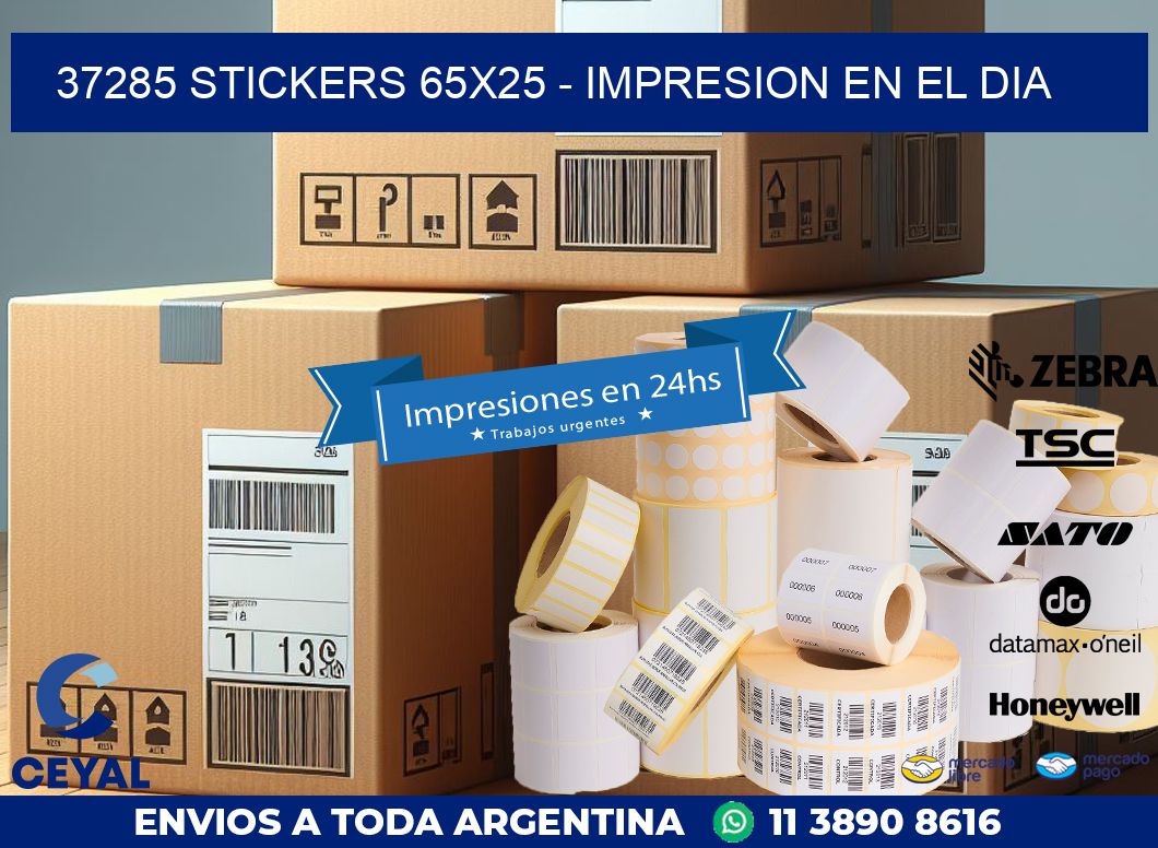 37285 STICKERS 65x25 - IMPRESION EN EL DIA