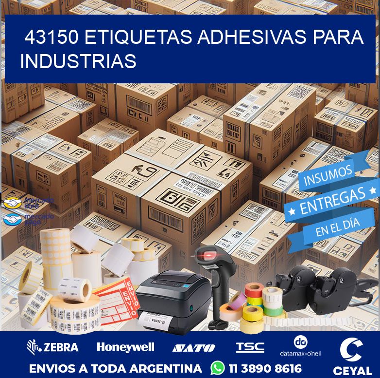 43150 ETIQUETAS ADHESIVAS PARA INDUSTRIAS