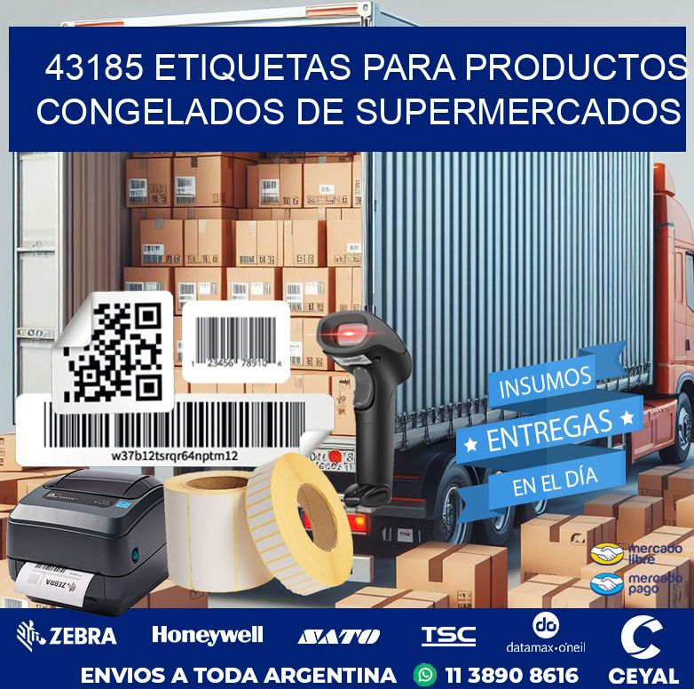 43185 ETIQUETAS PARA PRODUCTOS CONGELADOS DE SUPERMERCADOS