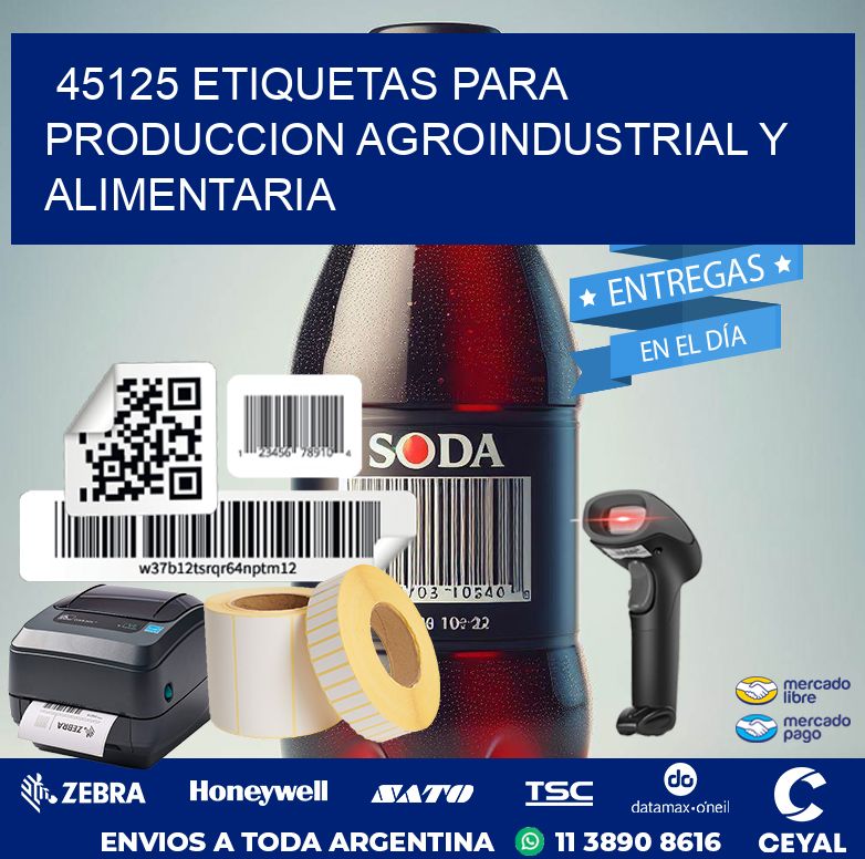 45125 ETIQUETAS PARA PRODUCCION AGROINDUSTRIAL Y ALIMENTARIA
