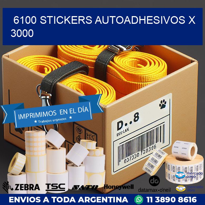 6100 STICKERS AUTOADHESIVOS X 3000