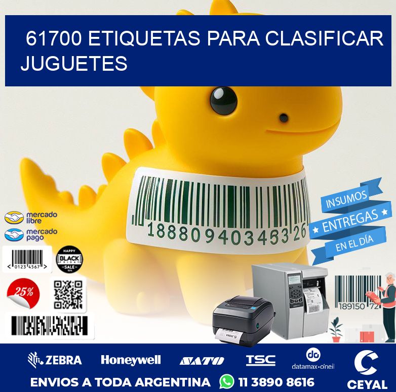 61700 ETIQUETAS PARA CLASIFICAR JUGUETES
