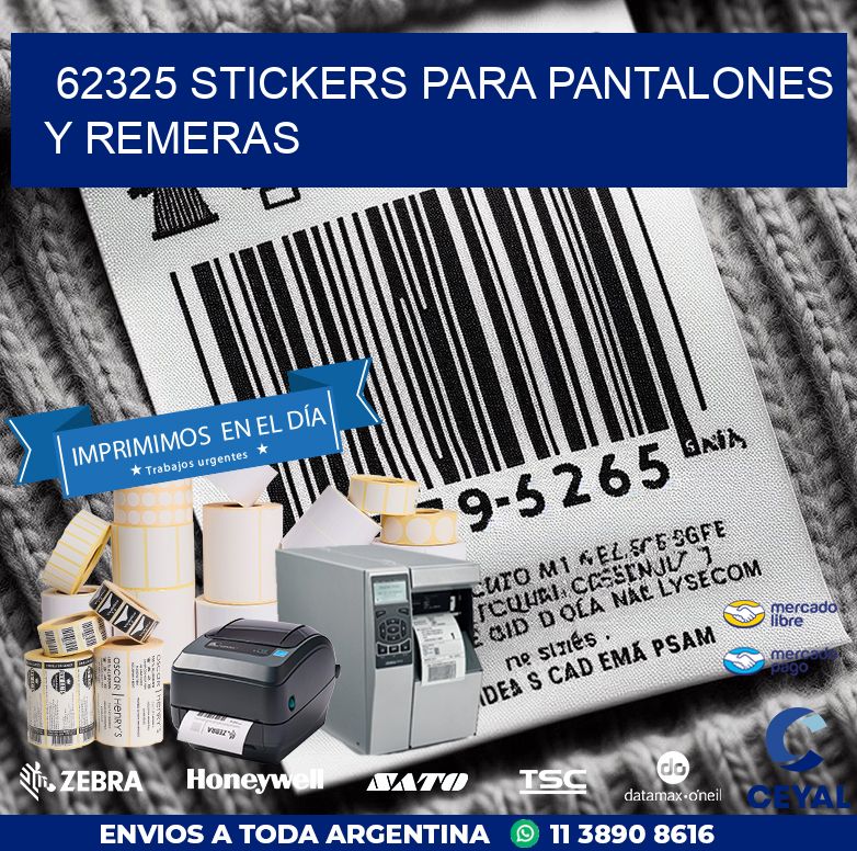 62325 STICKERS PARA PANTALONES Y REMERAS