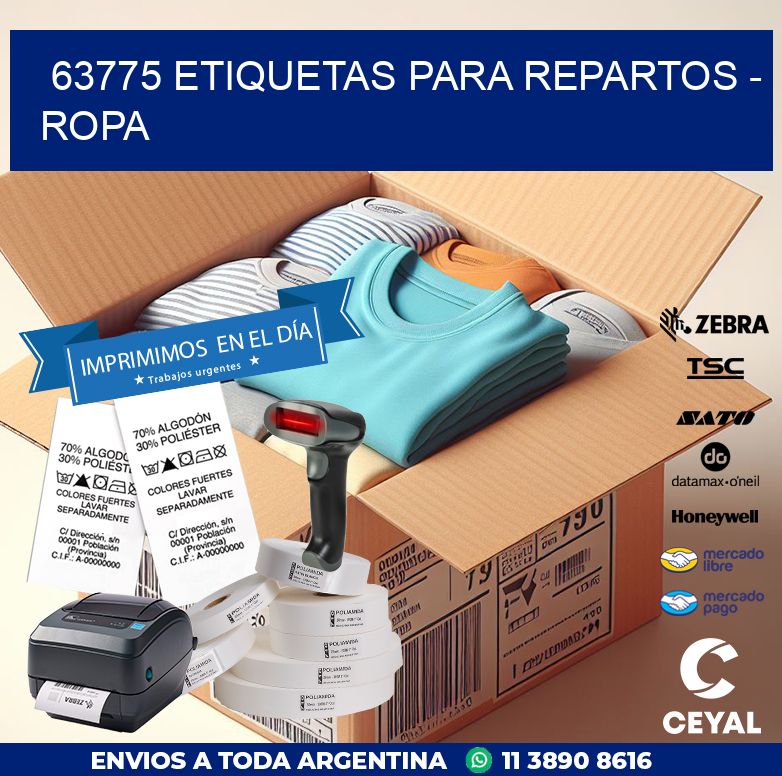 63775 ETIQUETAS PARA REPARTOS - ROPA