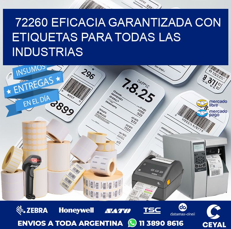 72260 EFICACIA GARANTIZADA CON ETIQUETAS PARA TODAS LAS INDUSTRIAS
