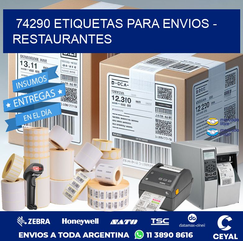 74290 ETIQUETAS PARA ENVIOS - RESTAURANTES