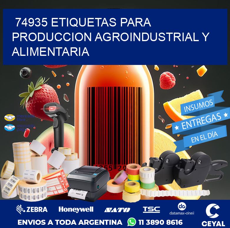 74935 ETIQUETAS PARA PRODUCCION AGROINDUSTRIAL Y ALIMENTARIA