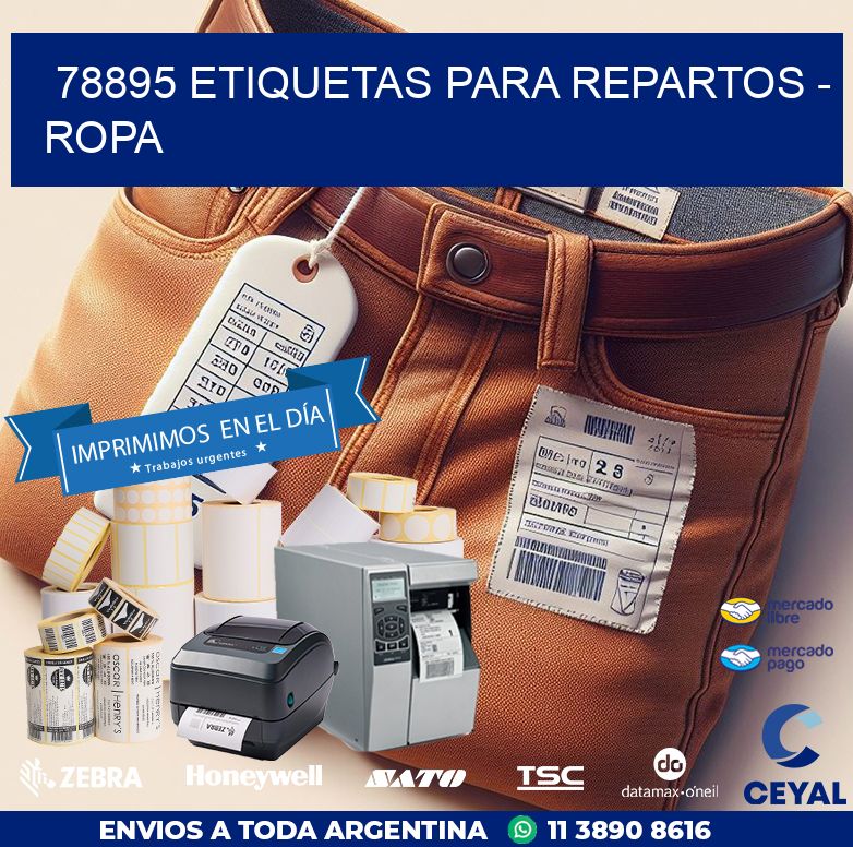 78895 ETIQUETAS PARA REPARTOS - ROPA
