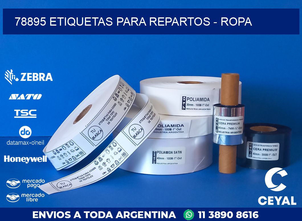 78895 ETIQUETAS PARA REPARTOS - ROPA